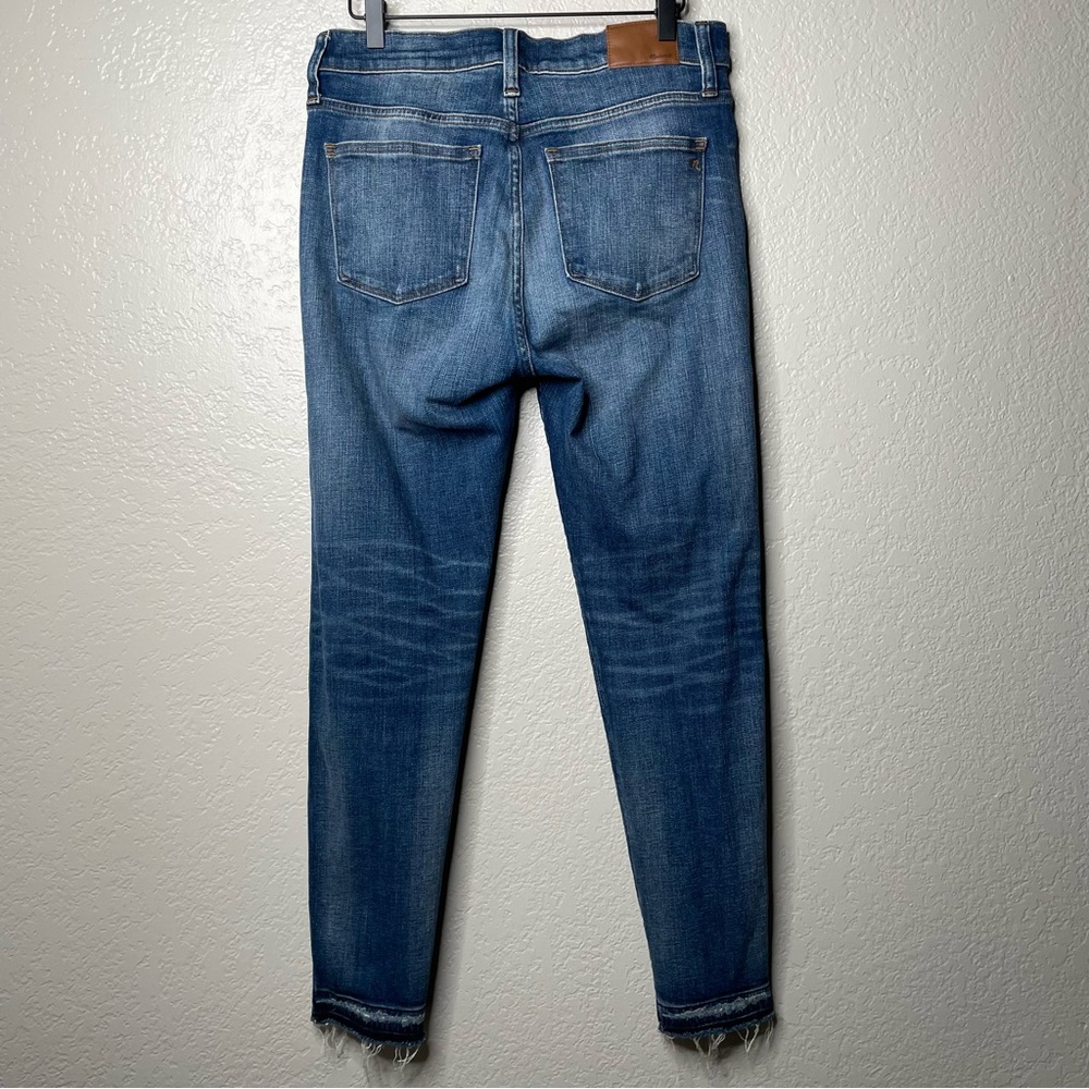 Madewell 9" Mid-Rise Skinny Jeans in York Wash: Rip and Repair Edition Denim - Picture 6 of 13